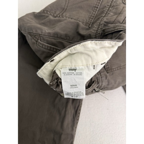 Levi's 505 Trouser Mens Pants 36x32 Brown Straight Leg Cotton Chino - Picture 2 of 11